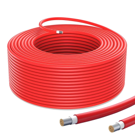 Кабель солнечный H1Z2Z2-K 1х6 красный 100м – Солнечный кабель (6 мм², 1500V DC, XLPO, UV-стойкий)