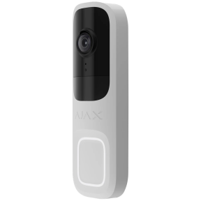 Ajax Doorbell White RAL 9003- Відеодзвінок із вбудованим штучним інтелектом та ІЧ сенсором зображення