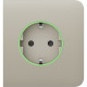 Ajax SideCover (smart) [ type F ] Ivory - Передня панель та кришка розетки