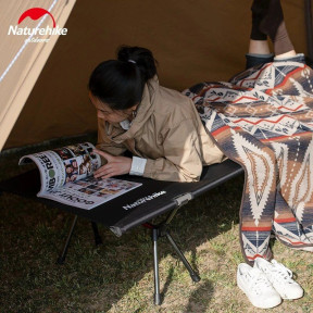 Ліжко складане Naturehike NH20JJ009, алюміній, чорний зображення