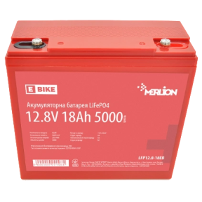 Merlion LiFePO4 12.8V 18Ah – Акумуляторна батарея (12.8В, 18Аг, BMS 12А, 5000 циклів) купити