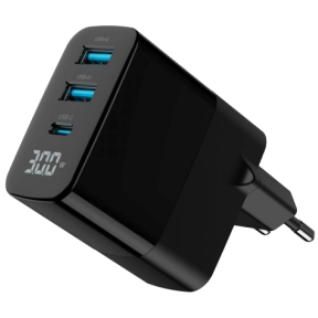 Gembird TA-UC-PDQC30LCD-BK-02 - Сетевое зарядное устройство фото