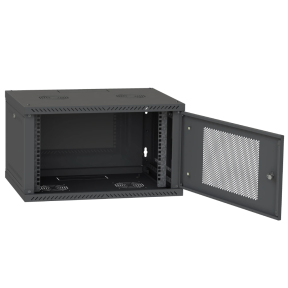 Шафа телекомунікаційна двері перф (RAL9005) IPCOM 4U 600x350 зображення