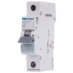 Hager MCN140 - Автоматичний вимикач 1P 6kA C-40A 1M