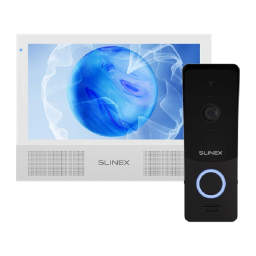 Комплект видеодомофон + панель вызова Slinex Sonik 7 AI white + ML-20HD Black