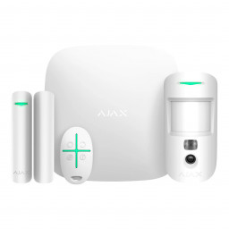 Стартовий комплект системи безпеки з фотоверифікацією тривог Ajax StarterKit Cam Білий