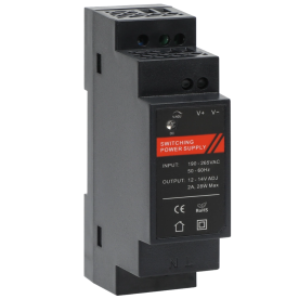 VIA Energy DR12024-01 – Блок живлення на DIN-рейку (12-14V, 2A, 28W, Регульований)
