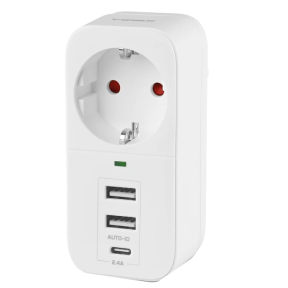 VIDEX ONCORD 1п 2.4A 2USB+USB-C - Сетевой адаптер Type-C с заземлением - фото №2 VIDEX ONCORD 1п 2.4A 2USB+USB-C - Сетевой адаптер Type-C с заземлением фото