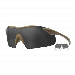 Защитные баллистические очки Wiley X VAPOR 2.5 Серые/Прозрачные линзы/Матовая телесная оправа
