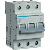 Автоматичний вимикач Hager In=32 А, 3п, С, 6 kA, 3м MC332A