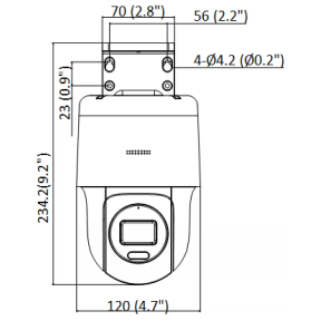 Hikvision DS-2DE2C400MW-DE(F0)(S7) (2.8мм) - 4Мп купольная мини-камера PT фото