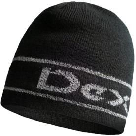 Шапка водонепроникна Dexshell Beanie Reflective Logo чорна з лого S/M 56-58 см