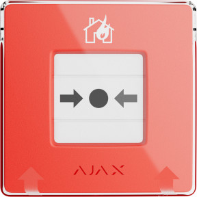 Ajax ManualCallPoint (Red) Jeweller - Бездротова настінна кнопка для активації пожежної тривоги вручну купити
