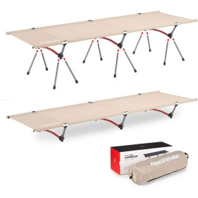 Ліжко складане Naturehike ультралегке NH19JJ006, алюміній, бежевий зображення