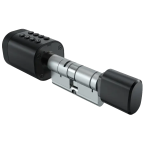 SEVEN LOCK SL-7774BF black (35-90мм) - Умный дверной биометрический замок (цилиндр) фото