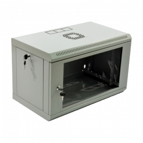 Коммутационный шкаф 19" 6U, 600x350x373мм (Ш*Г*В), эконом,акриловое стекло, серый купить