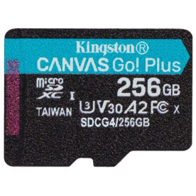 Kingston 256GB microSDXC Canvas Go Plus Gen4 200MB/s A2 U3 V30 Card + Adapter - Модуль флеш-пам'яті