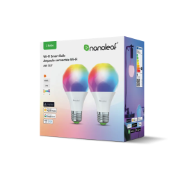 Розумна лампа Nanoleaf Essentials Smart Bulb, A60, E27, 9 W, Wi-Fi, Apple Homekit, Matter — 2 шт.