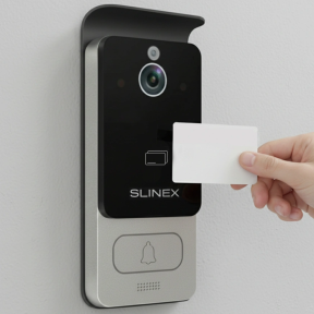 Slinex KAMA – IP-вызывная панель (Full HD 1080p, 140°, MIFARE 1000 карт, PoE, IP65) фото