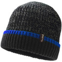 Шапка водонепроникна Dexshell Cuffed Beanie, р-р S/M (56-58 см), чорна з блакитною смужкою