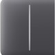 Ajax SideButton (2-gang) graphite – Боковая сенсорная кнопка (для 2-клавишного выключателя, левая/правая, графит)