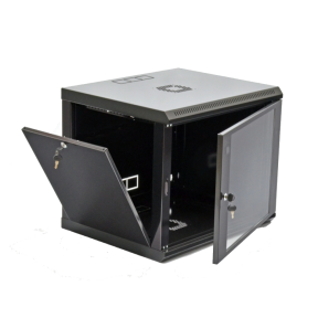 Шкаф 19" 9U, 600x500x507мм (Ш*Г*В), эконом, акриловое стекло, черный фото
