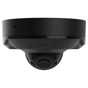 Ajax DomeCam Mini HL (5 Mp/4 mm) Black - Проводная купольная IP-камера с гибридной подсветкой фото