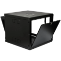 19" 9U 600x600 – Настінна комутаційна шафа (9U, 600мм, Скло, Чорна)