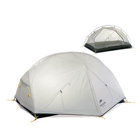 Палатка сверхлегкая двухместная с футпринтом Naturehike Mongar NH17T007-M, 20D, серая купить