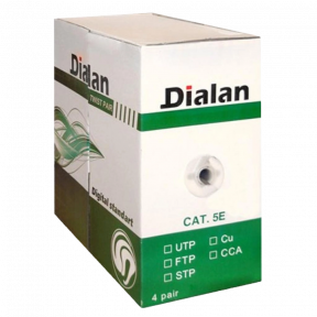 Кабель витая пара UTP Dialan UTP Сat.5Е 4PR CU PE Outdoor 305 м купить
