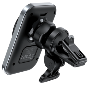 Автомобільний зарядний пристрій Choetech T206-F Black (15W, магнітне кріплення, USB-C, Qi-стандарт) зображення