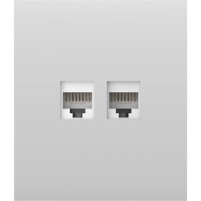 Ajax CenterCover (LAN) White - Передняя панель для встроенной интернет-розетки фото