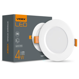 VIDEX 4W 5000K 220V - LED світильник Back круглий