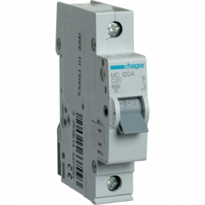 Автоматичний вимикач Hager In=20А «C» 6kA MC120A купити