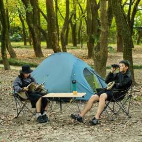 Крісло складане Naturehike NH20JJ022 600D Oxford Cotton / сталь, чорний фото