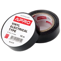 Изолента черная APRO 0.14х17 мм 10 м