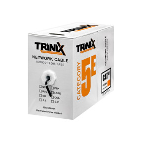 Кабель витая пара FTP CAT5E CU 0.5mm PVC Indoor Trinix 305m - фото №3 Кабель витая пара FTP CAT5E CU 0.5mm PVC Indoor Trinix 305m в Украине
