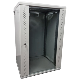 Шкаф EServer 15U 600х600х773 стекло, серый