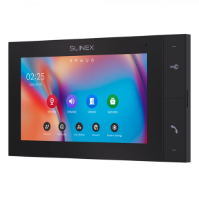 Slinex KIARA (black) – IP-видеодомофон (7" Touch, 1080p, Wi-Fi+Ethernet, PoE, MicroSD 256GB) фото