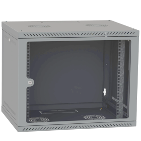 IPCOM 9U 600x600 - Шкаф телекоммуникационный двери стекло (серый) купить