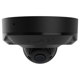 Ajax DomeCam Mini HL (5 Mp/2.8 mm) Black - Дротова купольна IP-камера з гібридним підсвічуванням