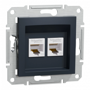 Schneider Electric EPH4400171 Asfora - Розетка комп'ютерна антрацит, пластик, для врізного монтажу купити