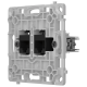 Ajax OutletCore (LAN) Vertical Black - Механизм розетки