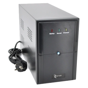 Джерело безперебійного живлення Ritar E-RTM650L-U ELF-L LED (390W, 2xSchuko, 1x12V 7Ah, AVR, USB) купити