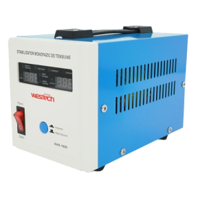 Стабилизатор напряжения Westech SVR-1000VA/750Вт (релейный тип, скорость <1 мс, задержка 6/180с) купить