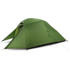 Палатка сверхлегкая трехместная с футпринтом Naturehike Cloud Up 3 Updated NH18T030-T, 20D, темно-зеленая