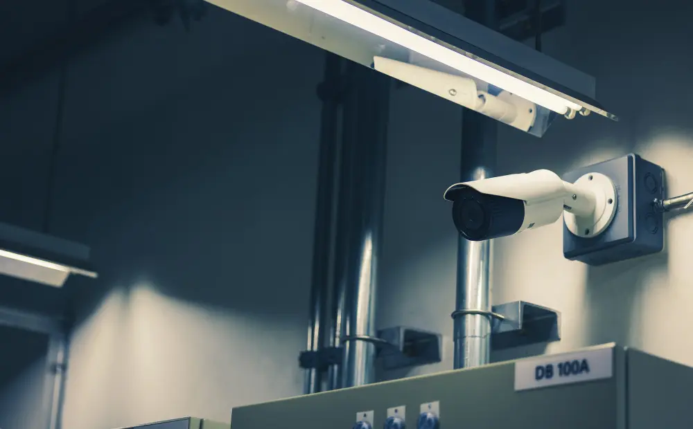 Камера відеоспостереження в промисловому приміщенні – офлайн-система без інтернету для безпеки