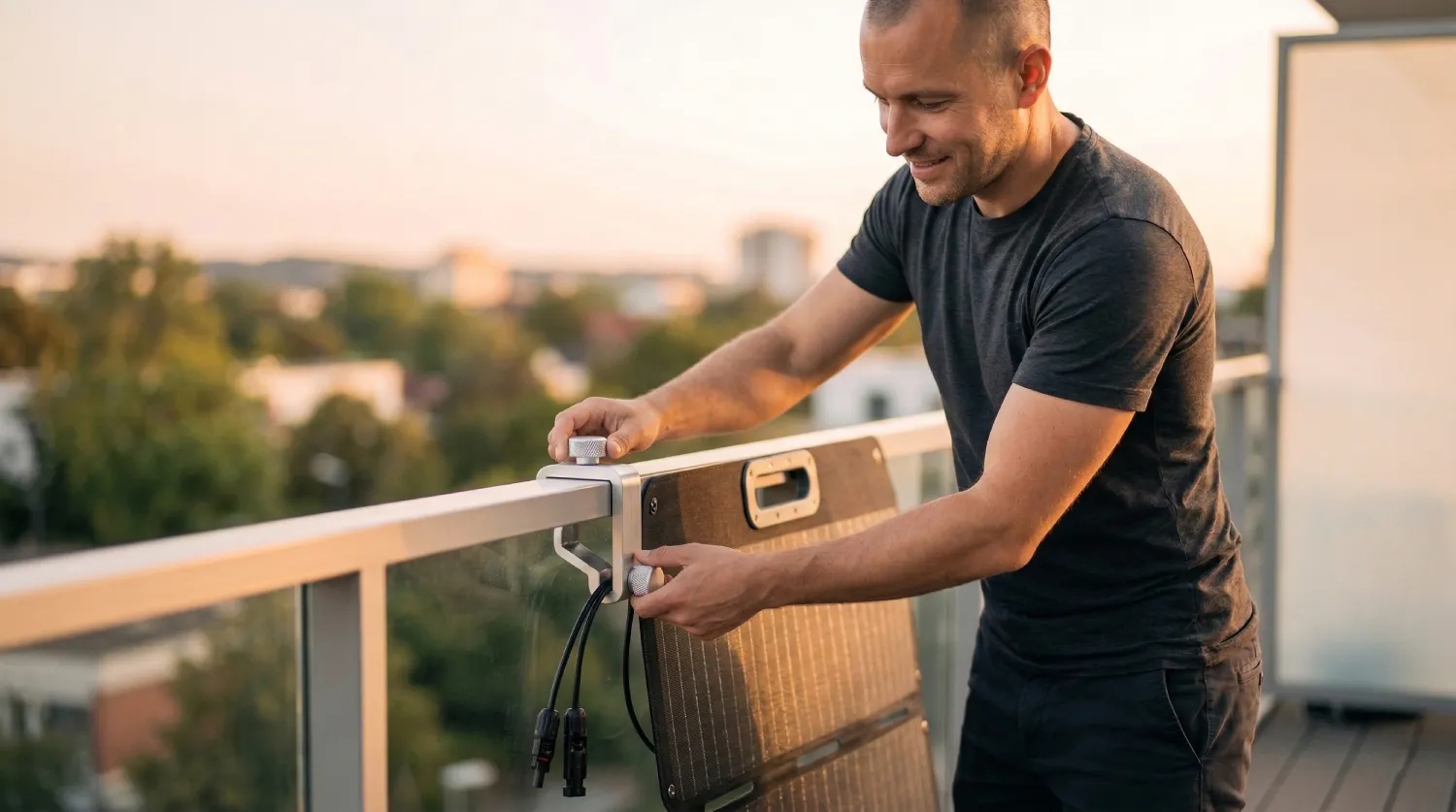 Встановлення сонячної панелі на балконі для живлення холодильника та роутера під час блекауту